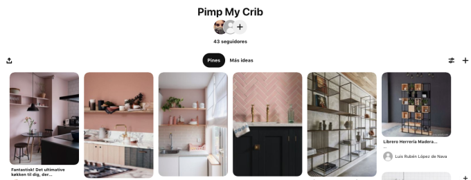 Tablero de Pinterest con ideas de remodelación