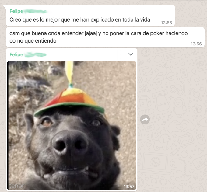 Un Felipe feliz después de entender lo que es el valor cuota de un fondo