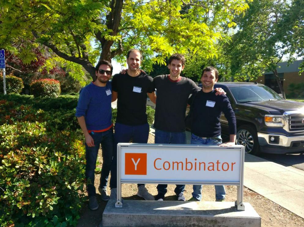 Omar Larré, Pedro Pineda, Andrés Marinkovic y Agustin Feuerhake de Fintuaen Y Combinator