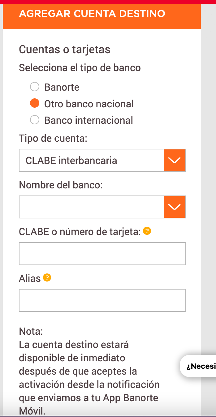 Cómo programar una transferencia mensual desde Banorte Fintualist